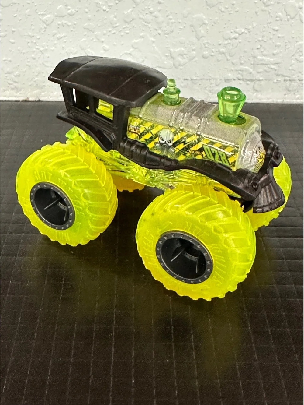 Hot Wheels Monster Truck Diecast Toy Car with Neon Yellow Tires